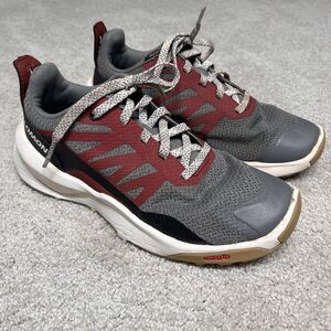 Salomon Trail Hiking Shoes Big Kids 2 Boys Patrol Play Gray Red Outdoor Sneakers